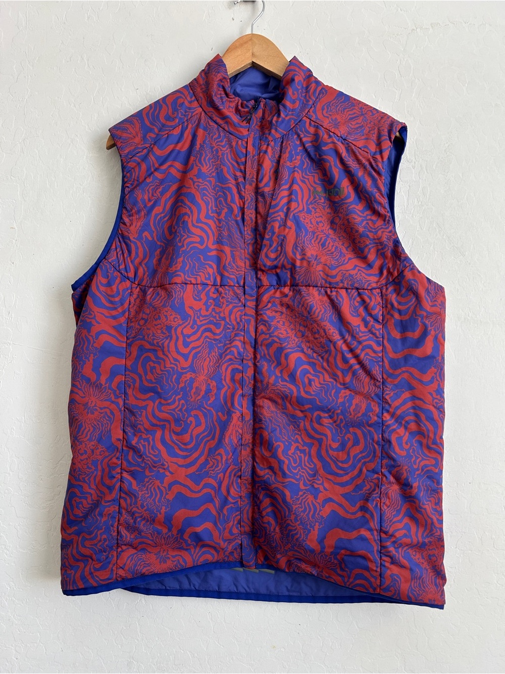 Janji Thermalrunner Reversible Vest Men Large Running Packable Red Blue